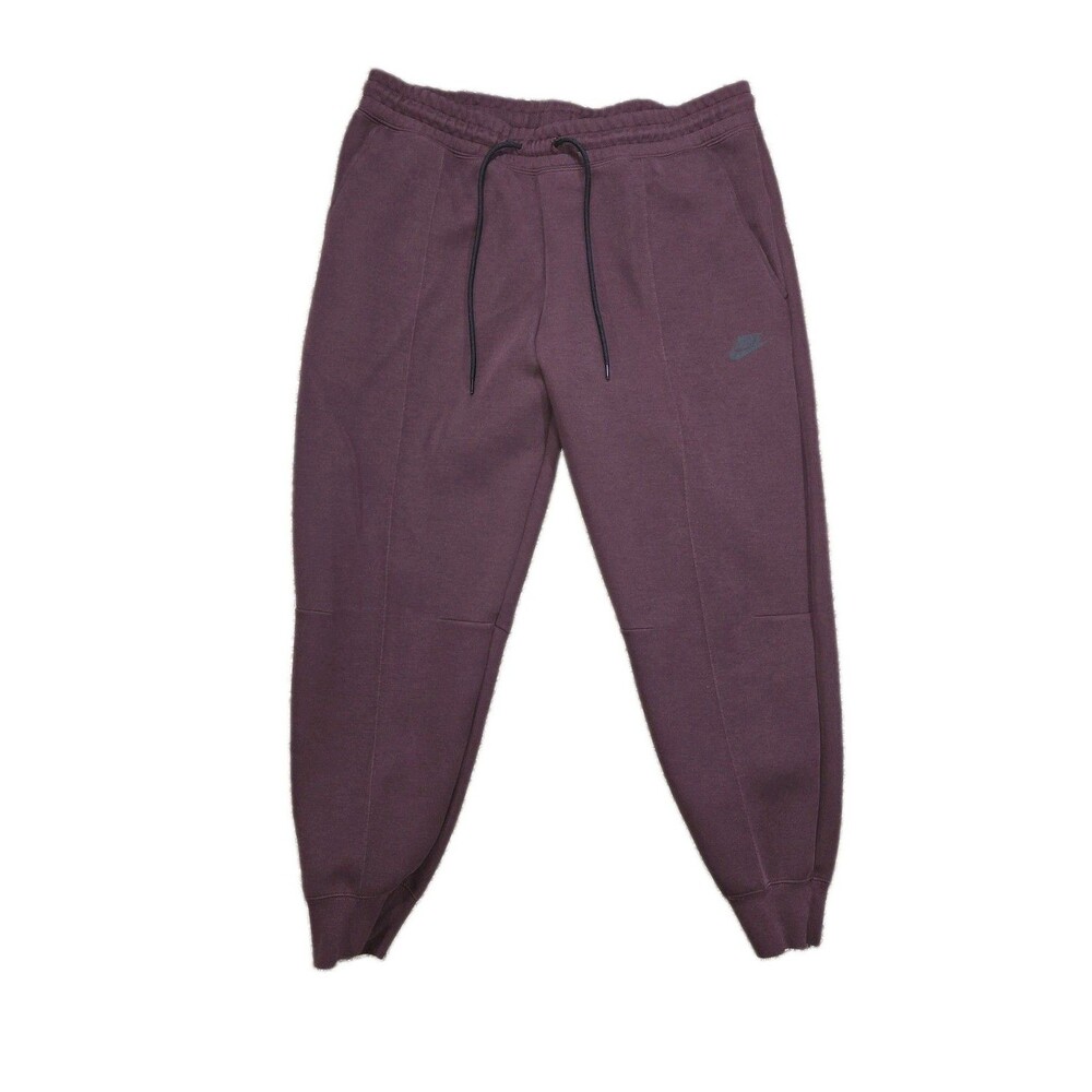 Nike Sportswear Tech Fleece Womens XL Jogger Pants Burgundy Mid Rise 36x27